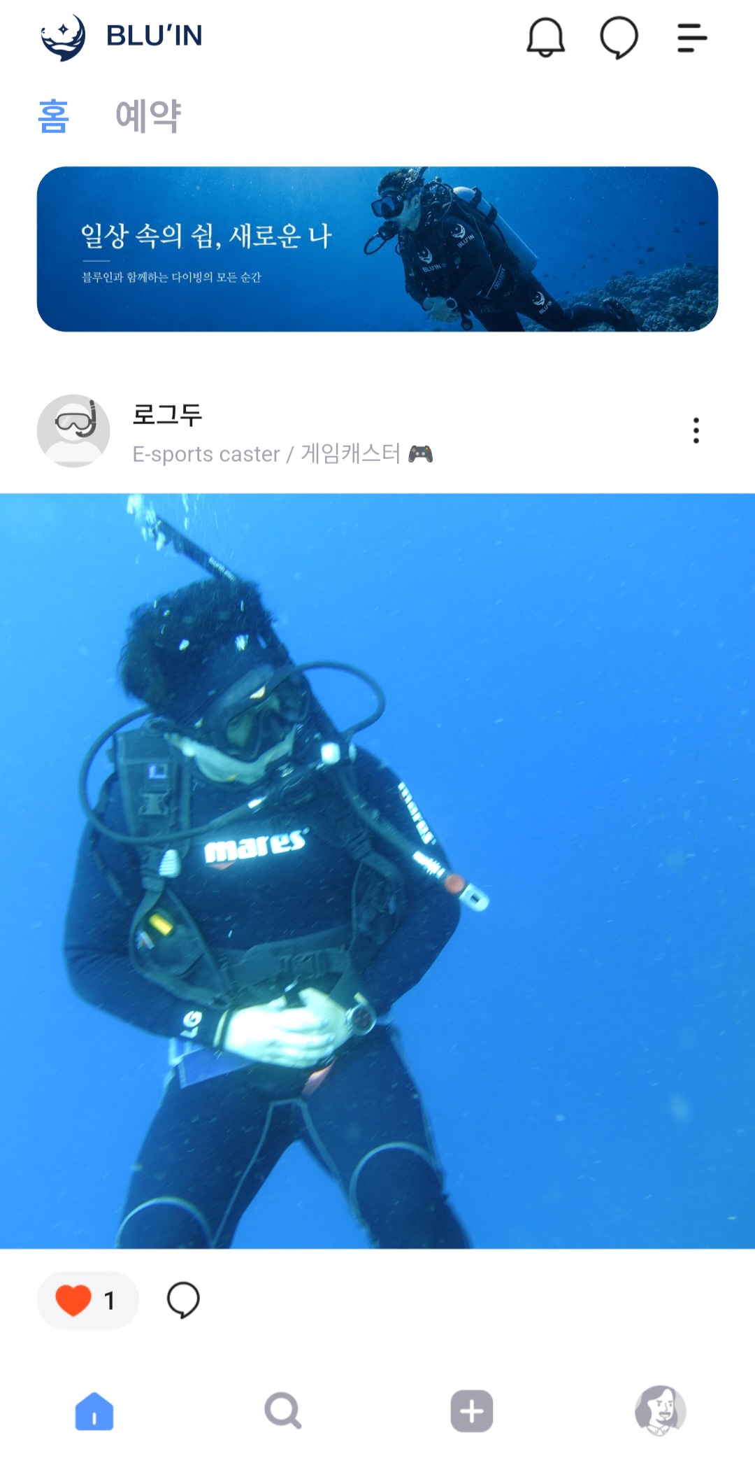 BLU'IN 홈